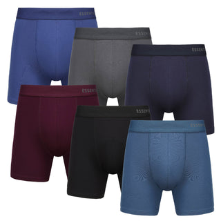 6PK Mens Boxer Premium Bamboo Assorted